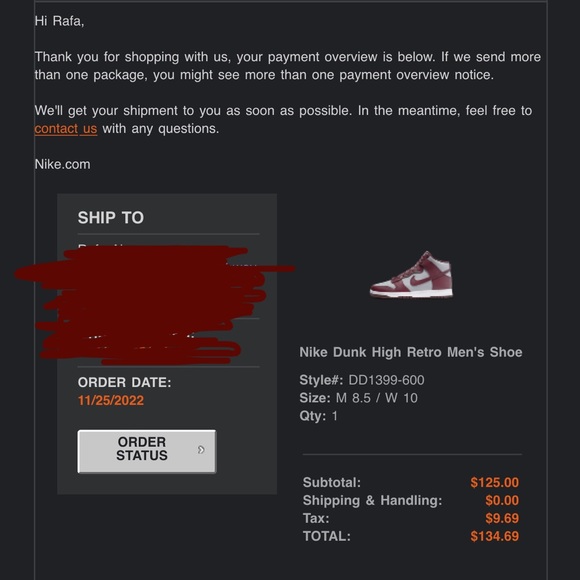 Nike Dunk Hi Retro Men’s 8.5 - Picture 6 of 7